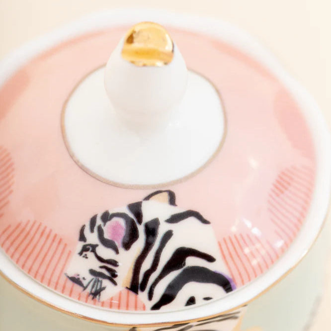 Covered Sugar Bowl, Tiger