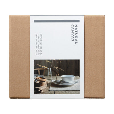 Dinner Set 12 piece, Natural Canvas