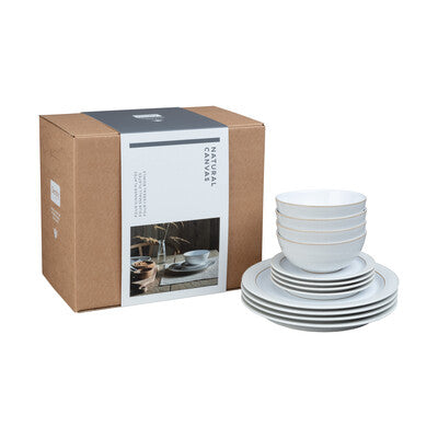 Dinner Set 12 piece, Natural Canvas
