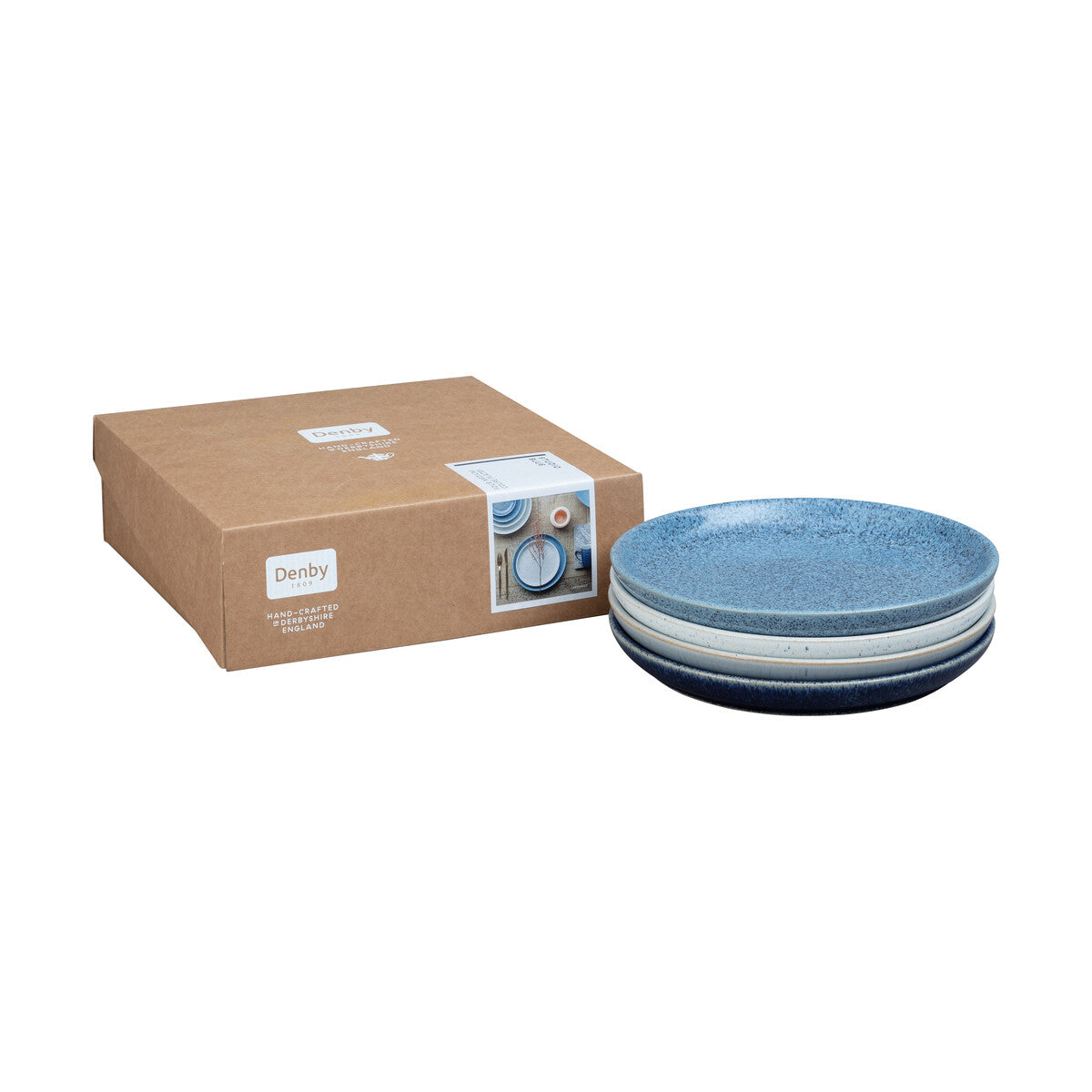 Plate Medium Set, Denby Studio Blue