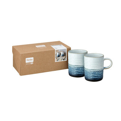 Mug Large Set of 2, Kiln Blue