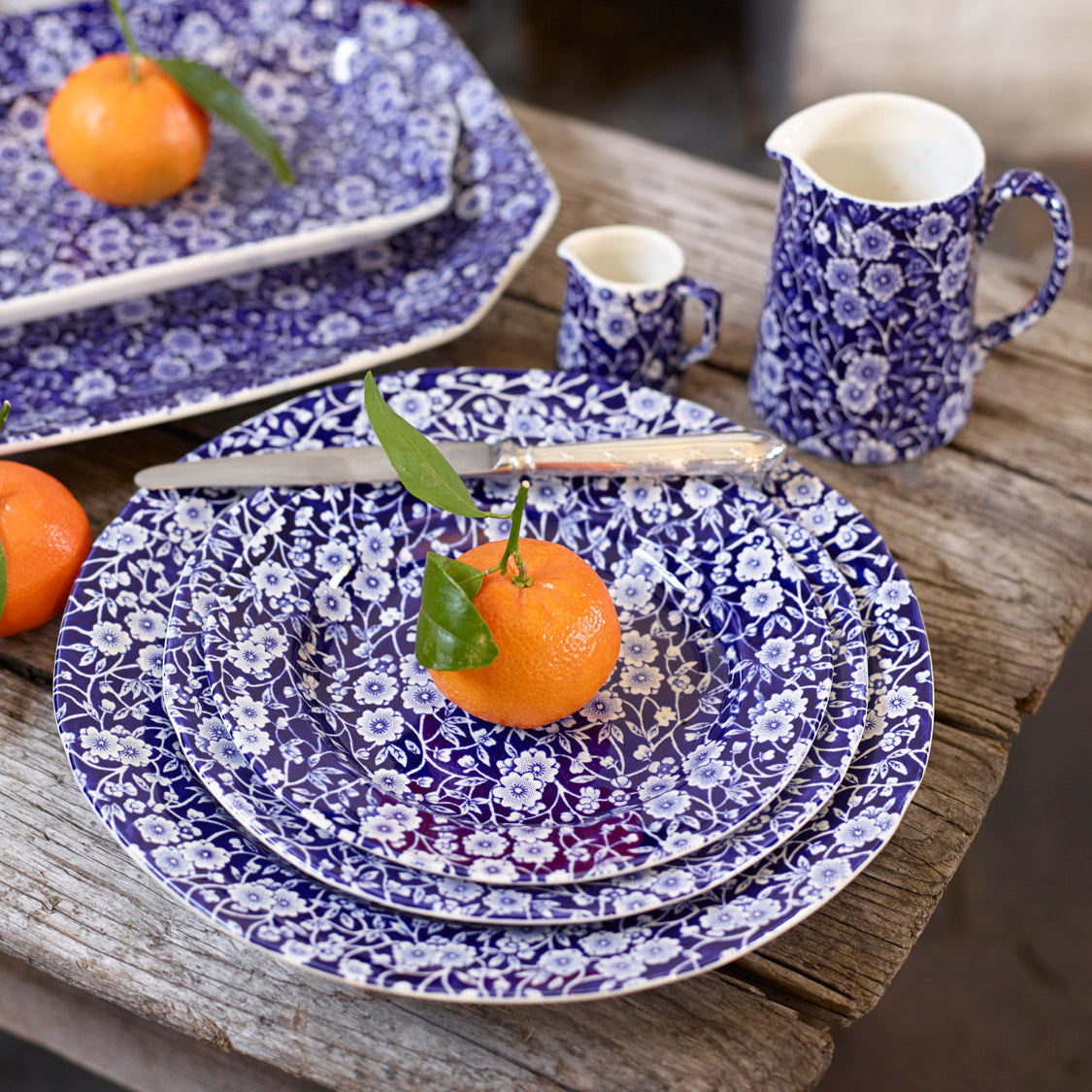 Side Plate 19cm, Blue Calico