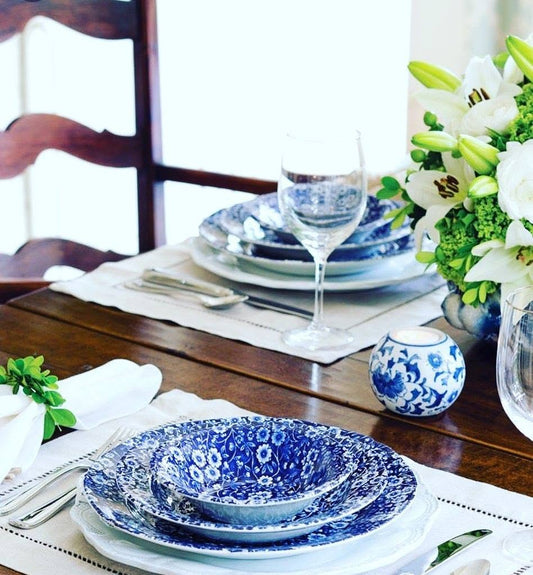 Pasta Bowl, Burleighware Blue Calico