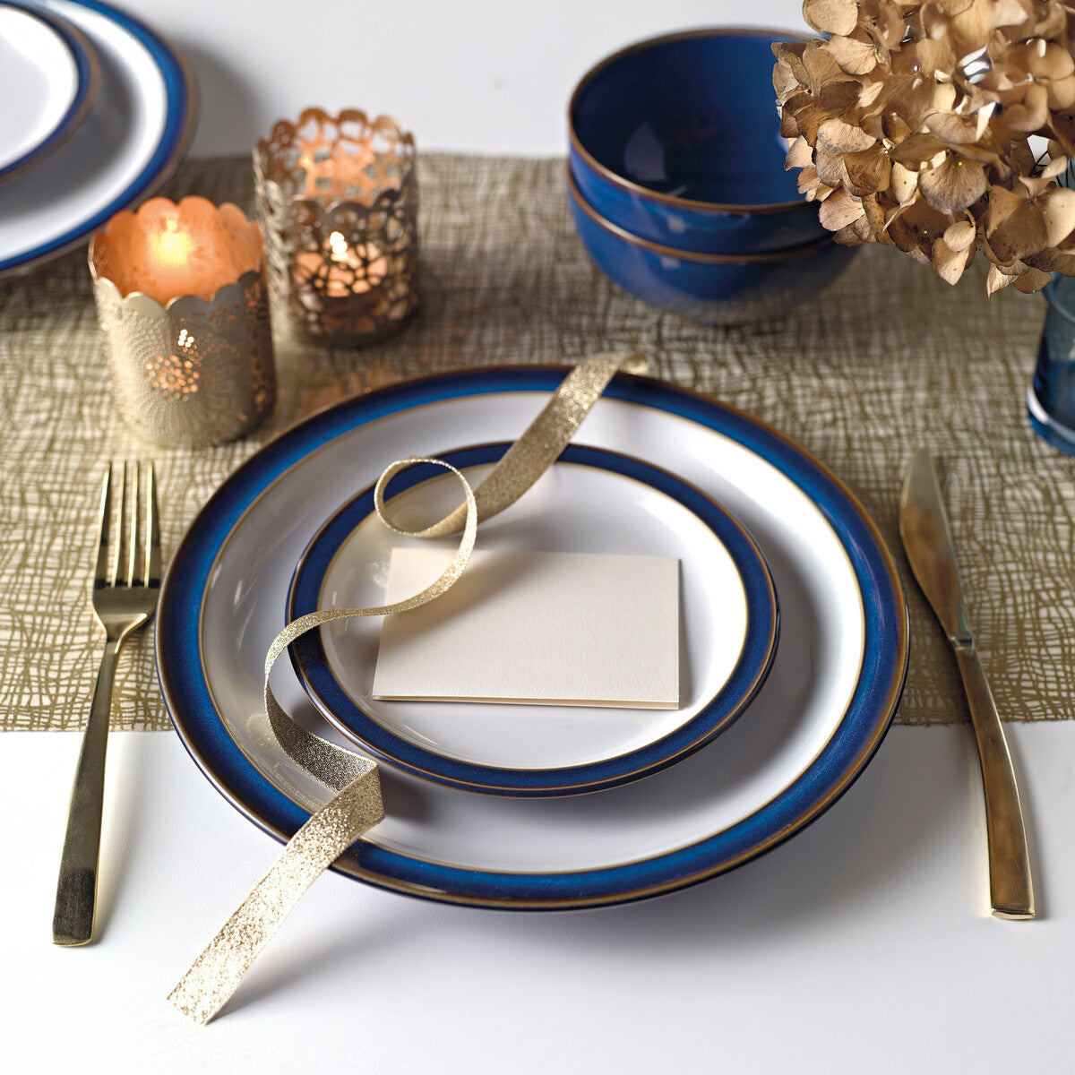 Dinner Set 12 piece, Denby Imperial Blue