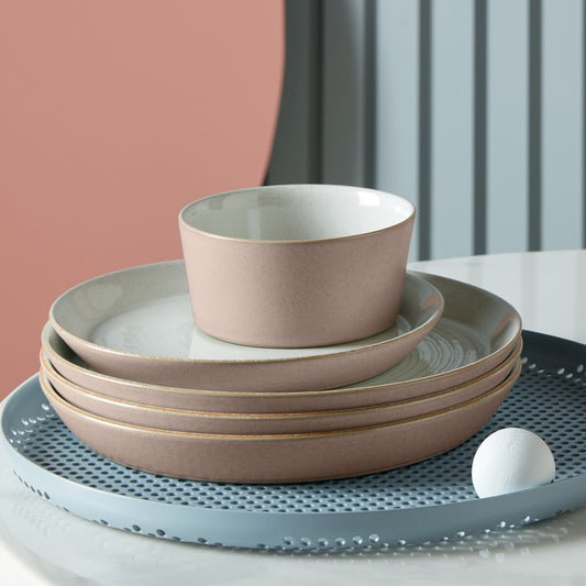 Dinner Plate Set, Impression Pink