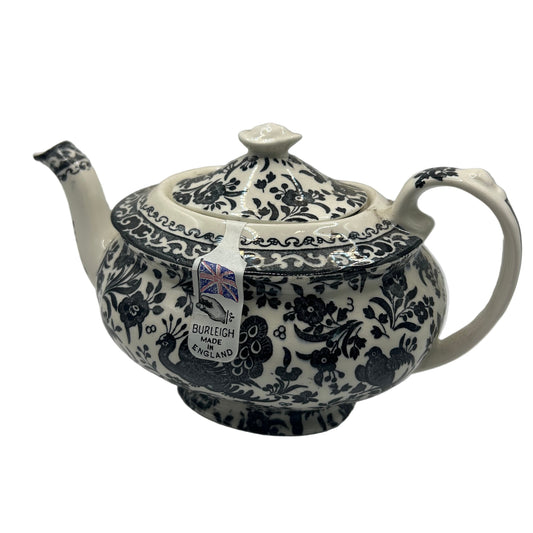 Teapot, Black Regal Peacock