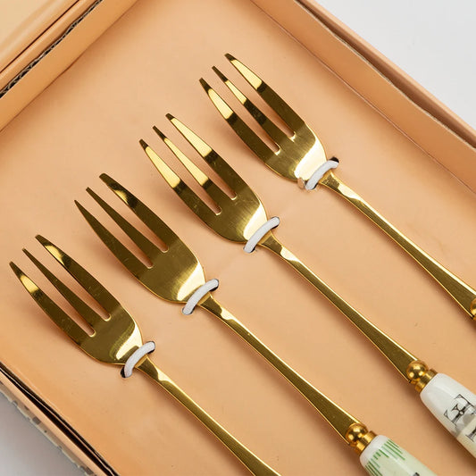 Cake Fork Set, Text
