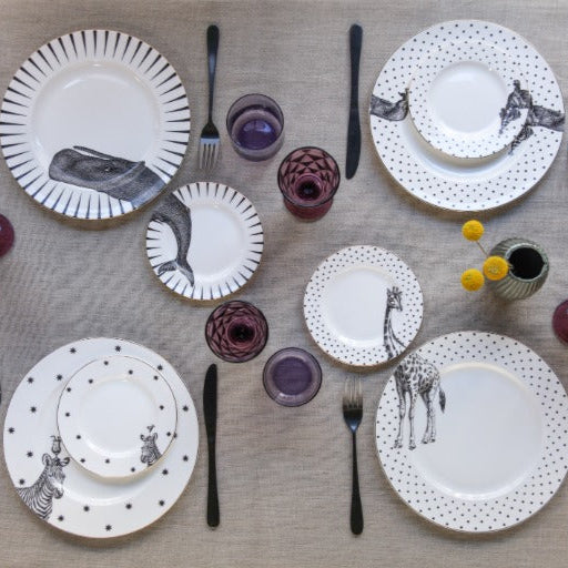 Dinner Plate Set, Zebra