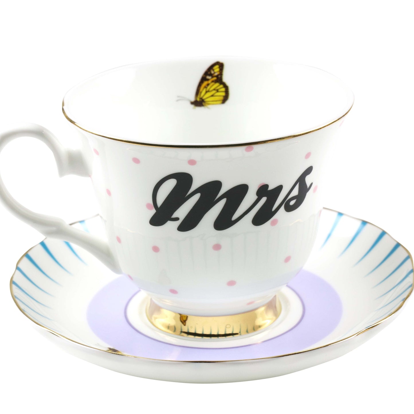 Tea Cup & Saucer, Mrs