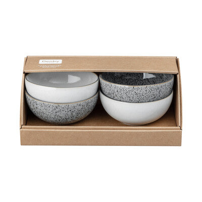 Bowl Rice Set of 4, Studio Grey & White