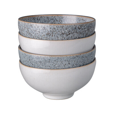 Bowl Rice Set of 4, Studio Grey & White