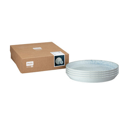 Plate Large Set, Kiln Blue