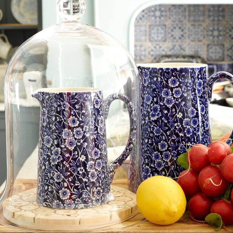 Blue Calico Tankard Jug