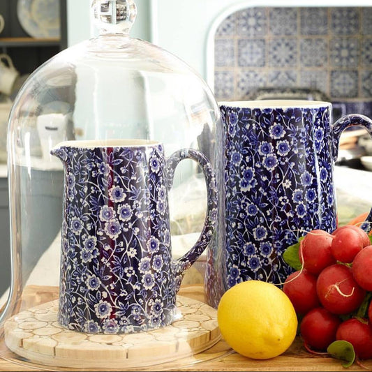 Blue Calico Tankard Jug