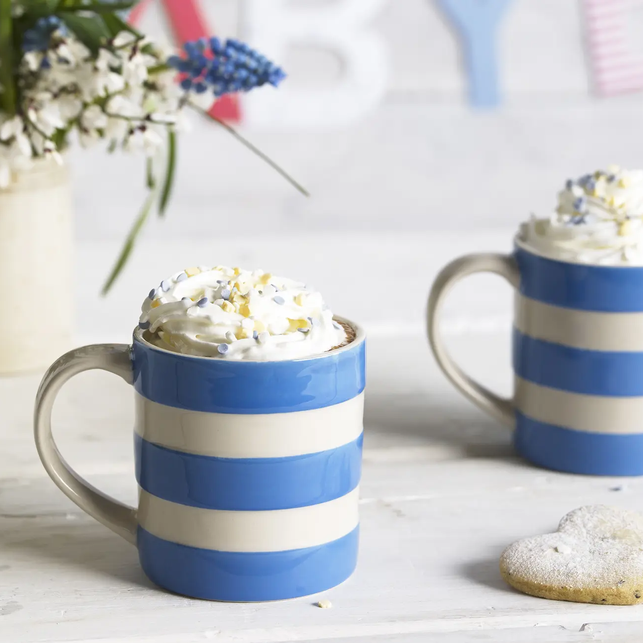 Mug 6oz Set 4, Cornish Blue