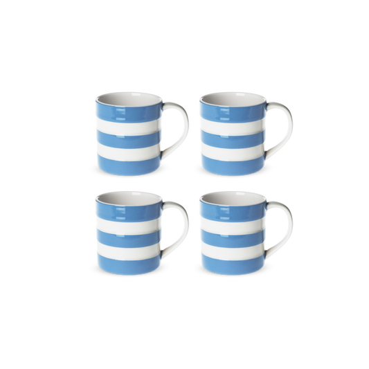 Mug 6oz Set 4, Cornish Blue