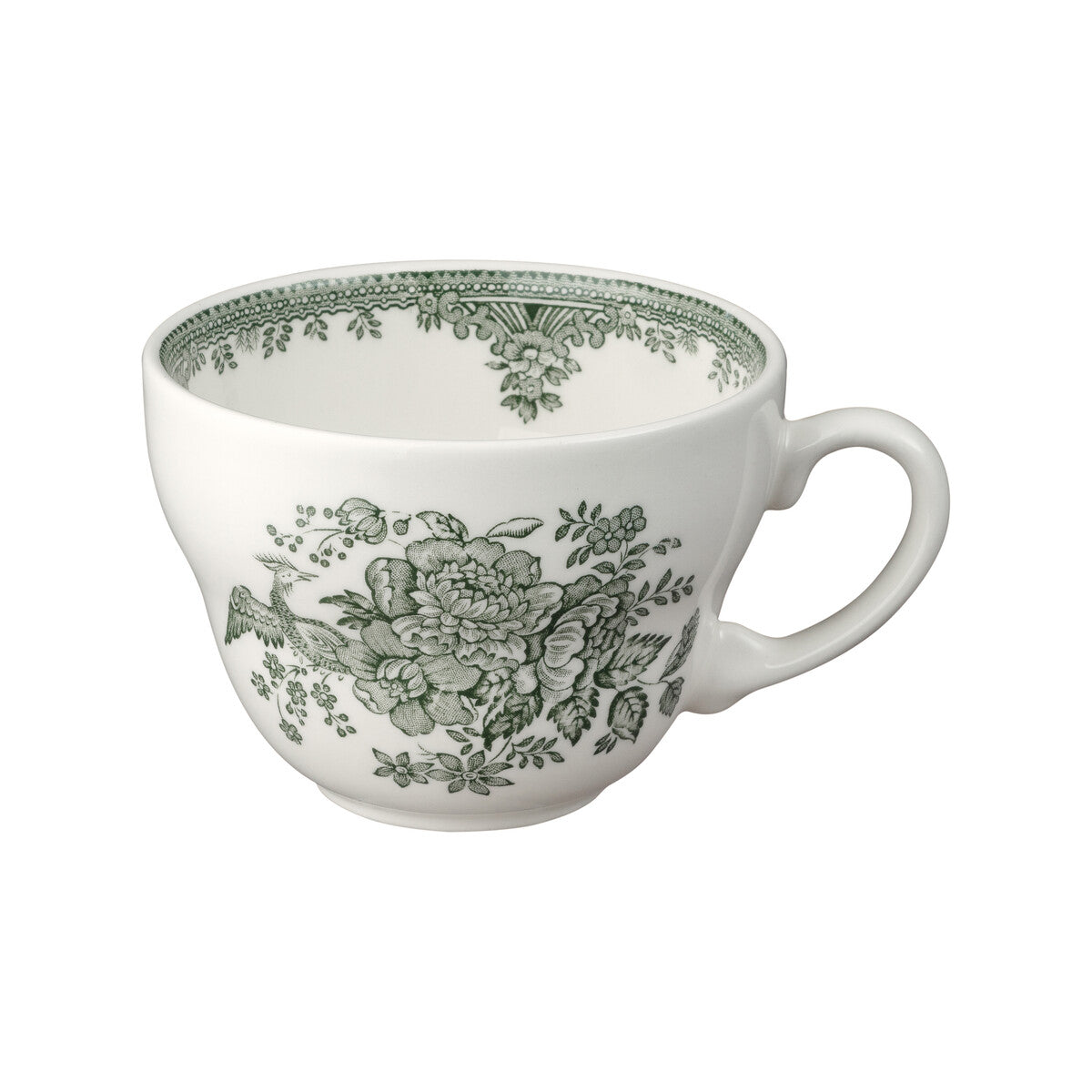 Breakfast Cup & Saucer, Burleighware Green Pheasants