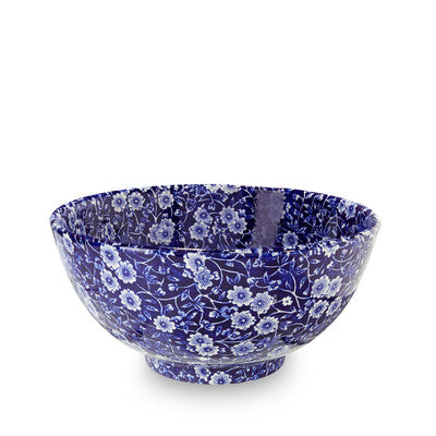 Bowl Footed Medium 20cm, Blue Calico