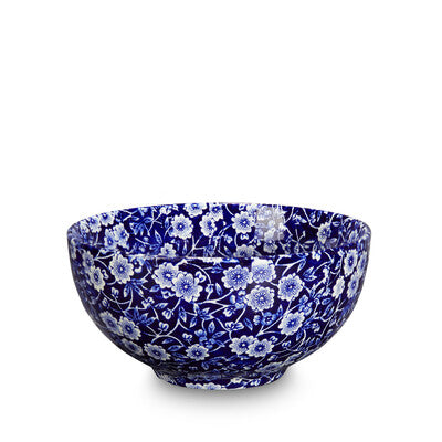 Bowl Footed Small 16cm, Blue Calico