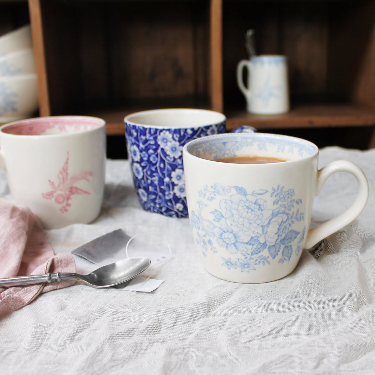Osborne Mug, Burleigh Asiatic Pheasants Blue