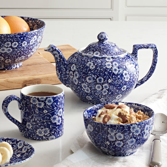 Teapot Large, Burleighware Blue Calico