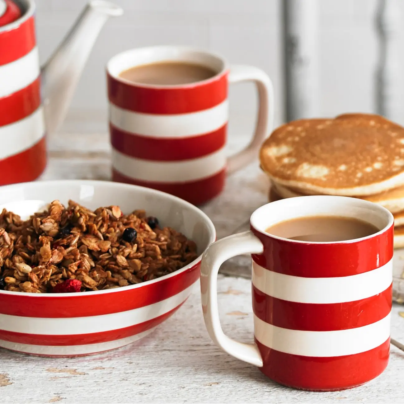 Bowl Cereal Set, Cornish Red