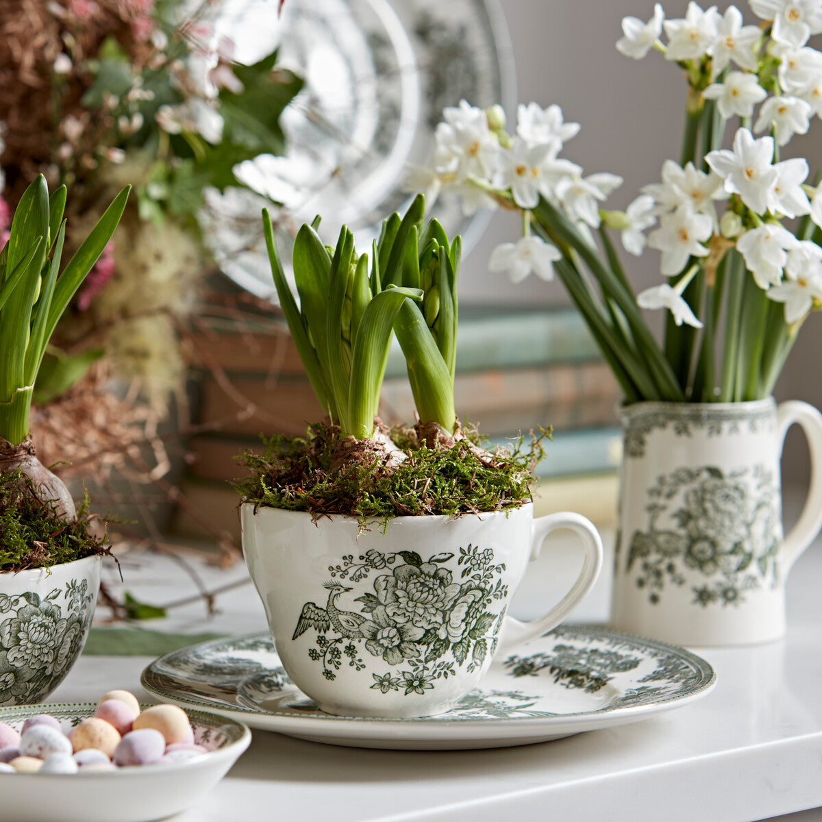 Mug, Burleighware Green Asiatic Pheasants