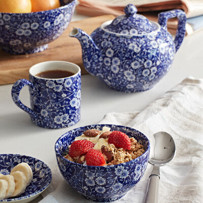 Teapot Small, Blue Calico