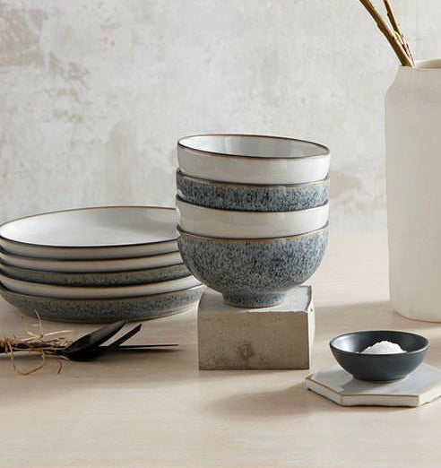 Bowl Rice Set of 4, Studio Grey & White