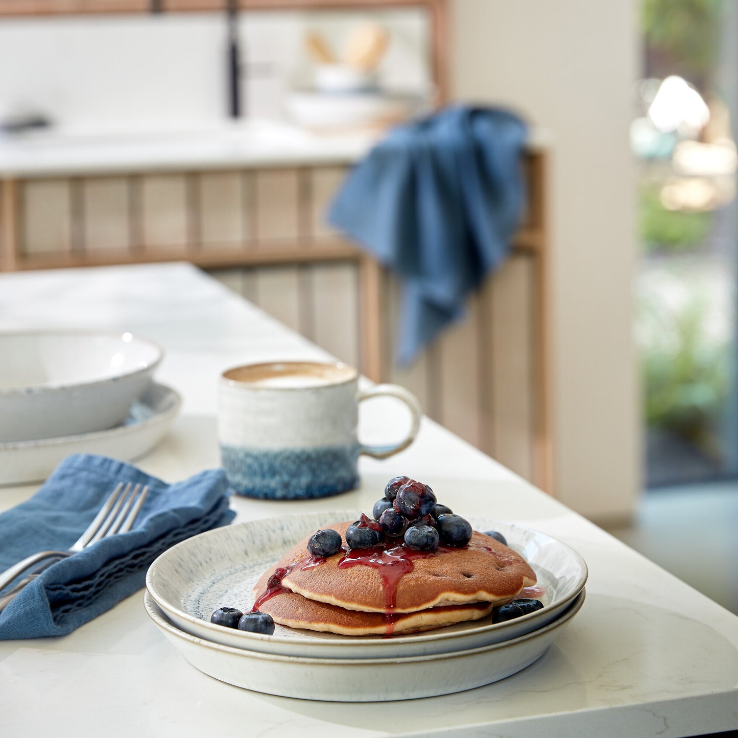 Medium Plate Set, Denby Kiln Blue