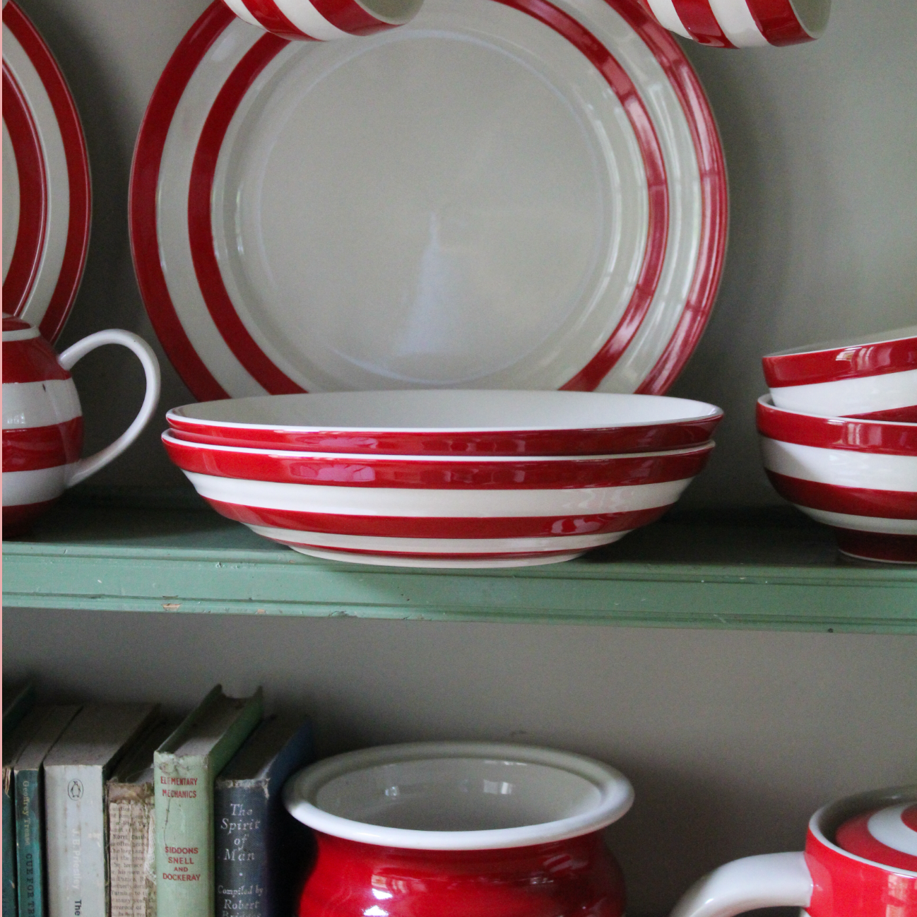 Bowl Pasta Set, Cornish Red