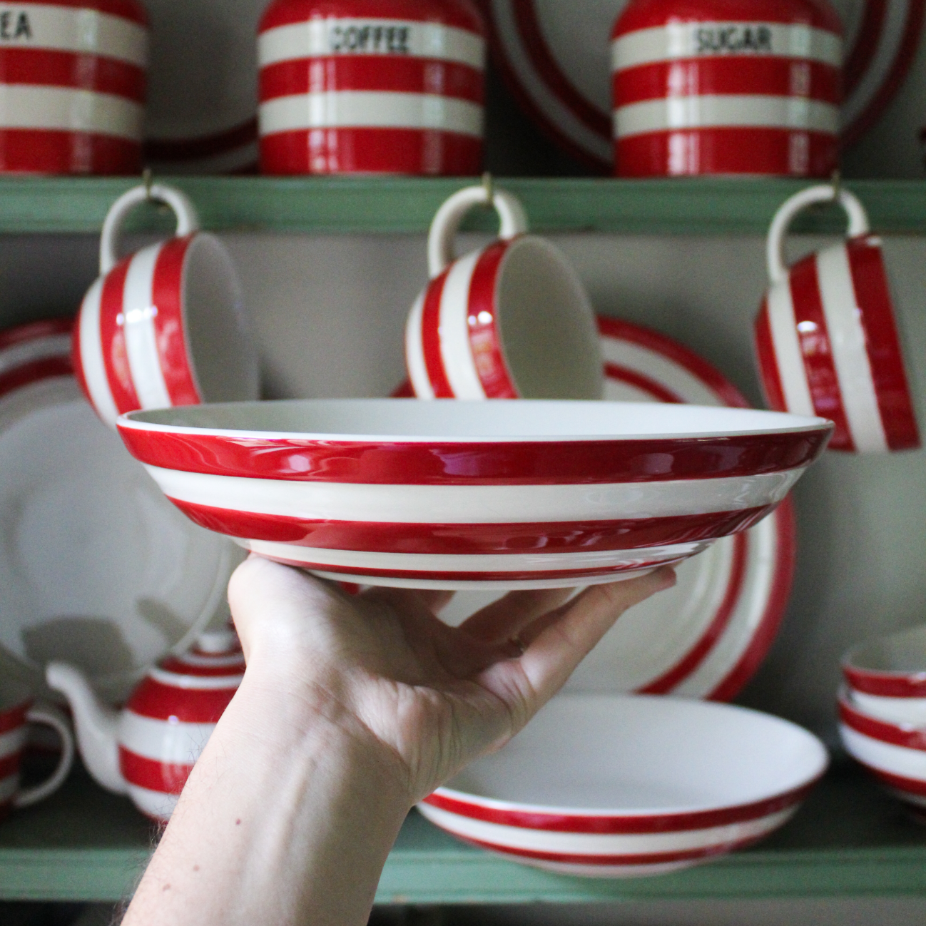 Bowl Pasta Set, Cornish Red