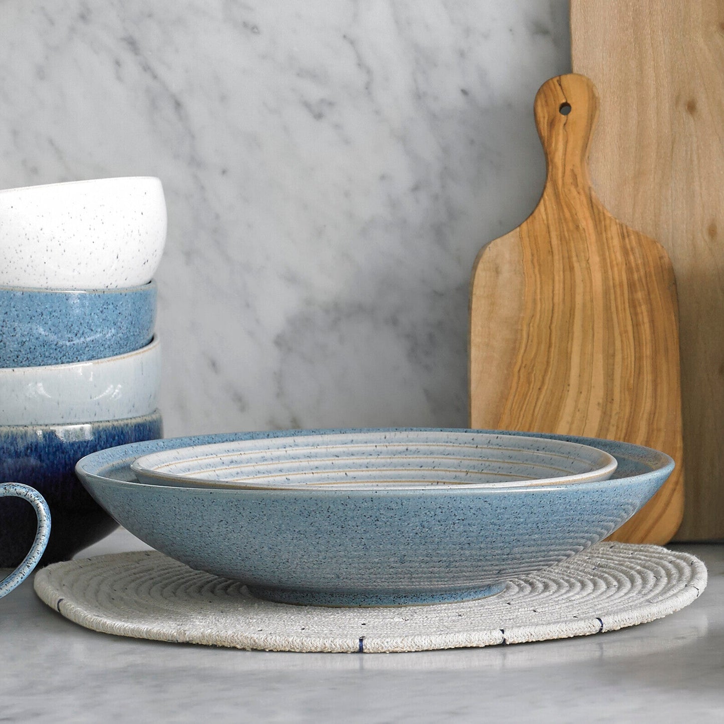 Serving Bowl Large, Studio Blue Flint