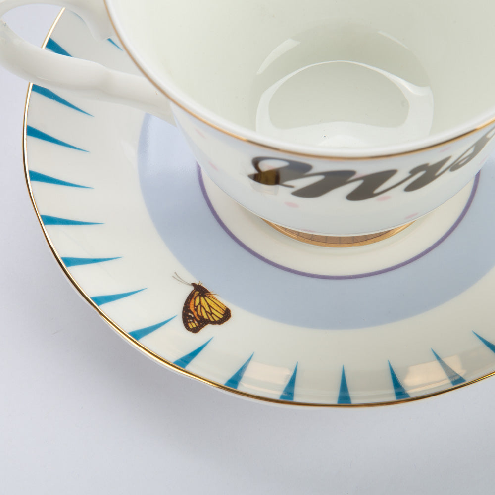 Tea Cup & Saucer, Mrs